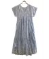 ne quittez pas（ヌキテパ）の古着「Cotton Voile Foil Flower Print Sleeveless Dress」｜スカイブルー