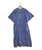 ne quittez pasヌキテパ）の古着「Cotton Voile Dot Hemla Dress」｜ブルー