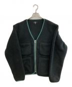 stussyステューシー）の古着「Polar Fleece Cardigan」｜ブラック