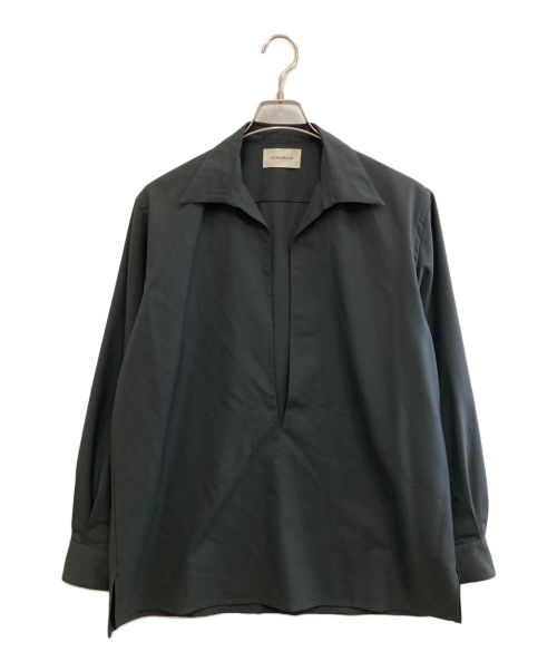 MARKAWARE（マーカウェア）MARKAWARE (マーカウェア) ORGANICWOOL 2/80 TROPICAL VAREUSE SHIRT グレー サイズ:2の古着・服飾アイテム