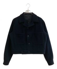 Y's（ワイズ）の古着「WOOL SINGLE MOSSER BLOUSON」｜ブラック