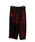 Y's（ワイズ）の古着「COPIED CHECK PRINT PLEATED PANTS」｜レッド