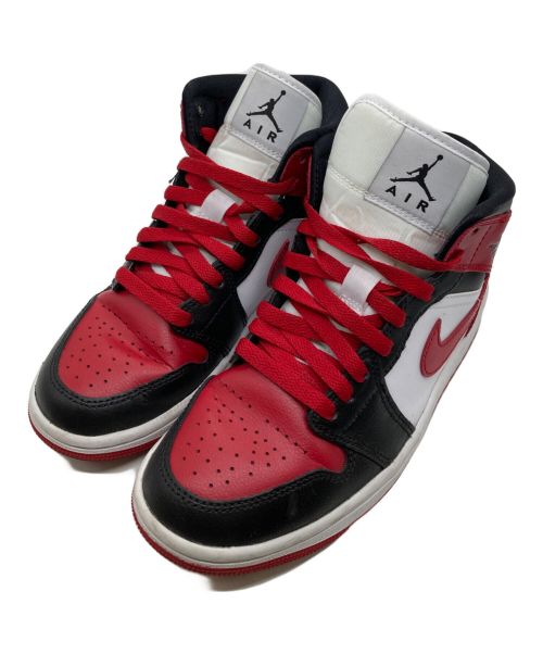 NIKE（ナイキ）NIKE (ナイキ) WMNS AIR JORDAN 1 MID BRED TOE レッド サイズ:23の古着・服飾アイテム