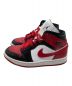 NIKE (ナイキ) WMNS AIR JORDAN 1 MID BRED TOE レッド サイズ:23：7000円