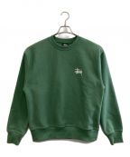 stussyステューシー）の古着「BASIC STUSSY CREW」｜グリーン