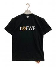 LOEWE (ロエベ) パンジーロゴプリントTシャツ ブラック サイズ:XXS 未使用品