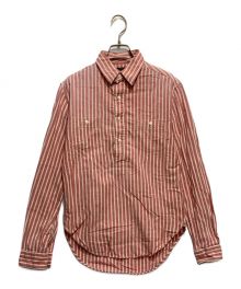 RRL（ダブルアールエル）の古着「プルオーバーストライプシャツ」｜レッド