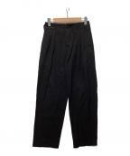 AURALEEオーラリー）の古着「SUPER FINE WOOL COTTON TWILL SLACKS」｜ブラック