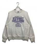 stussyステューシー）の古着「プリントスウェット」｜グレー