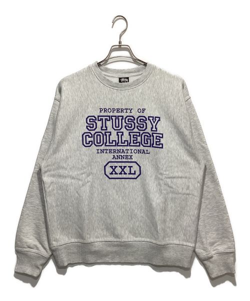 stussy（ステューシー）stussy (ステューシー) プリントスウェット グレー サイズ:Mの古着・服飾アイテム