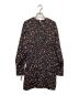 H BEAUTY&YOUTH (エイチ ビューティアンドユース) FLOWER PRINT SHRRING DRESS ブラック サイズ:F 未使用品：7000円