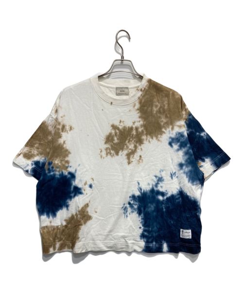 EVCON（エビコン）EVCON (エビコン) COFFEE DYED S／S T-SHIRT ベージュ×ブルー サイズ:２の古着・服飾アイテム