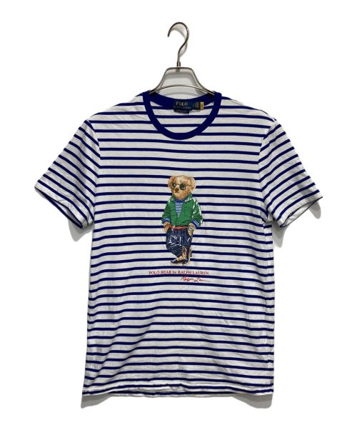 POLO RALPH LAUREN（ポロ・ラルフローレン）POLO RALPH LAUREN (ポロ・ラルフローレン) ポロベアーボーダーTシャツ ブルー サイズ:Lの古着・服飾アイテム