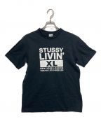 stussyステューシー）の古着「プリントTシャツ」｜ブラック