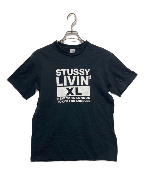 stussy（ステューシー）stussy (ステューシー) プリントTシャツ ブラック サイズ:Ｍの古着・服飾アイテム