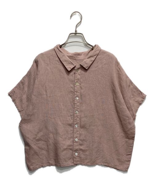 fog linen work（フォグリネンワーク）fog linen work (フォグリネンワーク) 半袖リネンシャツ ピンク サイズ:表記なしの古着・服飾アイテム