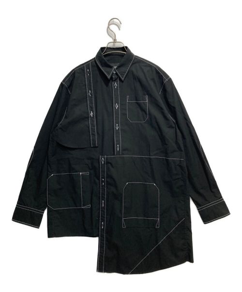 YUKI HASHIMOTO（ユウキハシモト）YUKI HASHIMOTO (ユウキハシモト) BUG DETAIL SHIRTS ブラック サイズ:44の古着・服飾アイテム