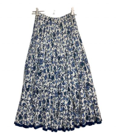 新品タグ付き マリハ 草原の虹のスカート 花柄 ブラック ホワイト モノトーンリセのファッション