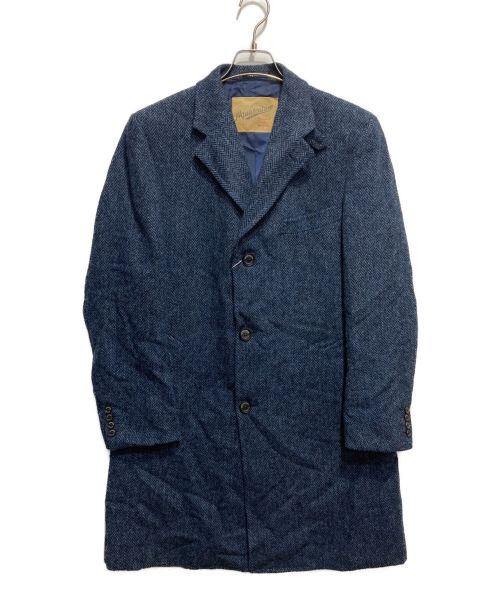 Aquascutum（アクアスキュータム）Aquascutum (アクアスキュータム) ツイードコート ネイビー サイズ:40 未使用品の古着・服飾アイテム