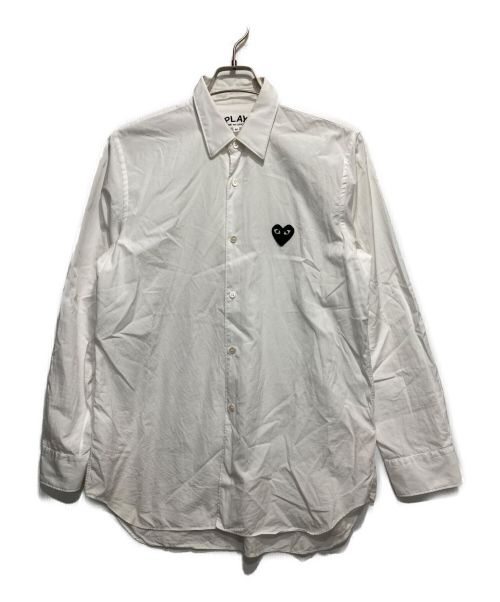 PLAY COMME des GARCONS（プレイ コムデギャルソン）PLAY COMME des GARCONS (プレイ コムデギャルソン) ハートワッペンシャツ ホワイト サイズ:Mの古着・服飾アイテム