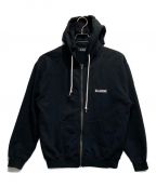 X-LARGEエクストララージ）の古着「STANDARD LOGO ZIP HOODED SWEATSHIRT」｜ブラック