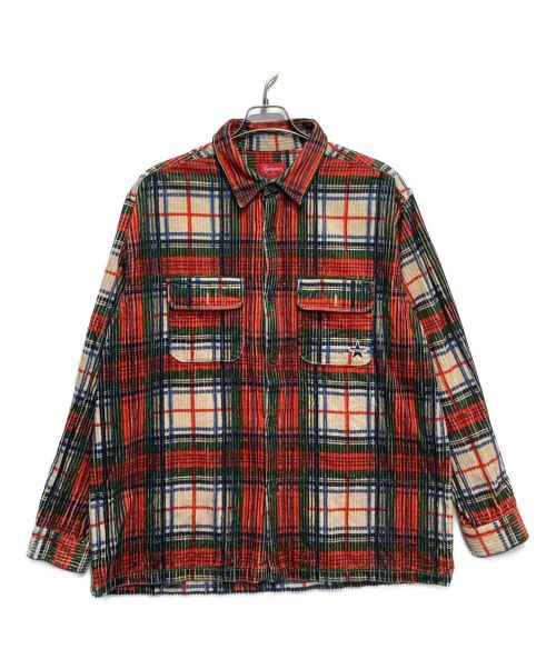 SUPREME（シュプリーム）SUPREME (シュプリーム) Corduroy Shirt レッド サイズ:XLの古着・服飾アイテム