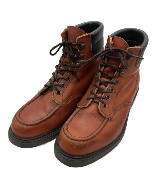 RED WING（レッドウィング）RED WING (レッドウィング) スーパーソールモックトゥレースアップブーツ ブラウン サイズ:7.5Dの古着・服飾アイテム