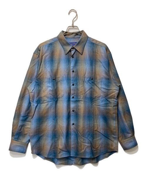 PENDLETON（ペンドルトン）PENDLETON (ペンドルトン) オンブレウールシャツ ブルー サイズ:Lの古着・服飾アイテム