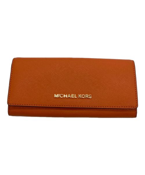 MICHAEL KORS（マイケルコース）MICHAEL KORS (マイケルコース) 長財布 オレンジの古着・服飾アイテム