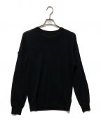 BRIEFINGブリーフィング）の古着「MS SILK CASHMRE CREW NECK KNIT」｜ブラック