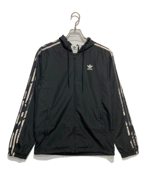 adidas（アディダス）adidas (アディダス) カモ シリーズ ウインドブレーカー ブラック サイズ:M 未使用品の古着・服飾アイテム