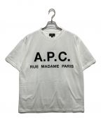 A.P.C.×EDIFICEアーペーセー×エディフィス）の古着「別注 ロゴプリント オーバーサイズTシャツ」｜ホワイト