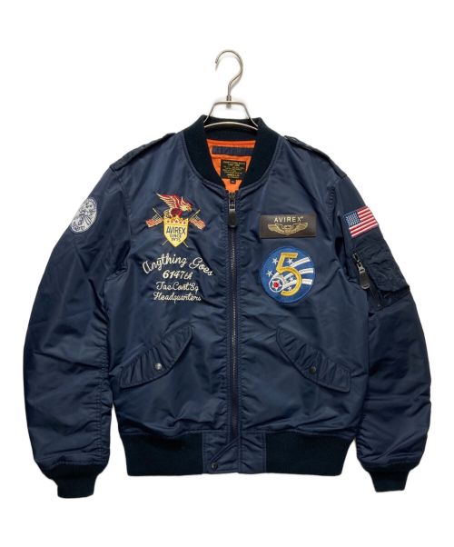 AVIREX（アヴィレックス）AVIREX (アヴィレックス) L-2 5th AIR FORCEミリタリージャケット ロイヤルブルー サイズ:2XLの古着・服飾アイテム