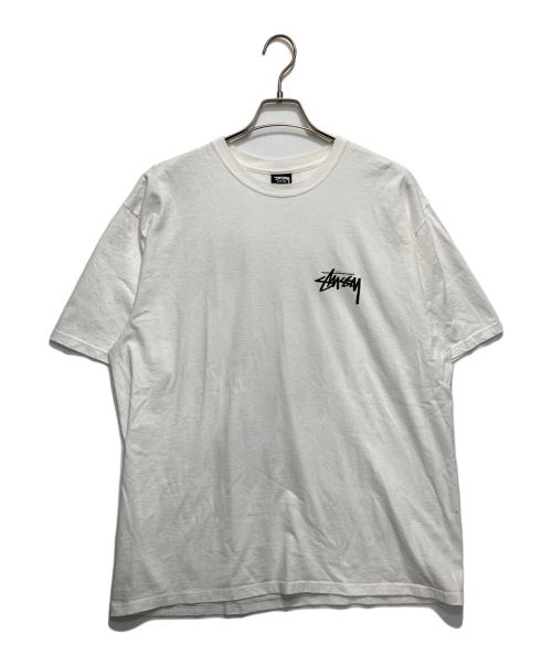 stussy（ステューシー）stussy (ステューシー) プリントTシャツ ホワイト サイズ:XLの古着・服飾アイテム