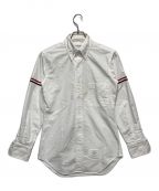 Thom Browneトムブラウン）の古着「トリコロールラインボタンダウンシャツ」｜ホワイト