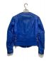 BALENCIAGA (バレンシアガ) レースアップレザージャケット ブルー サイズ:38：32000円