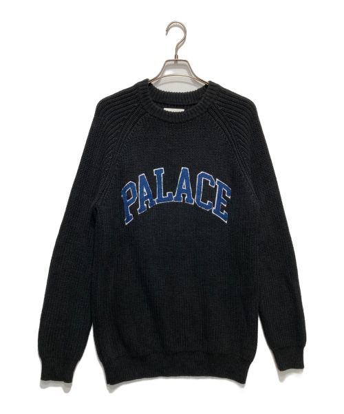 PALACE（パレス）PALACE (パレス) カレッジニット ブラック サイズ:Lの古着・服飾アイテム