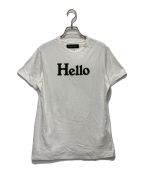 MADISON BLUEマディソンブルー）の古着「HELLOクルーネックTシャツ」｜ホワイト