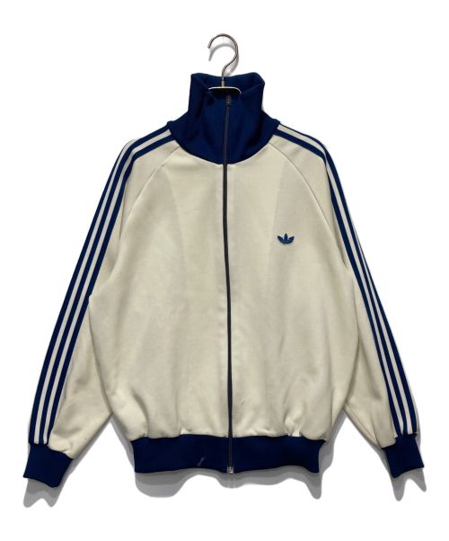 adidas（アディダス）adidas (アディダス) トラックジャケット オフホワイト × ネイビー サイズ:４号の古着・服飾アイテム