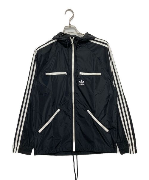 adidas（アディダス）adidas (アディダス) クラシックウインドブレーカー ブラック サイズ:M 未使用品の古着・服飾アイテム