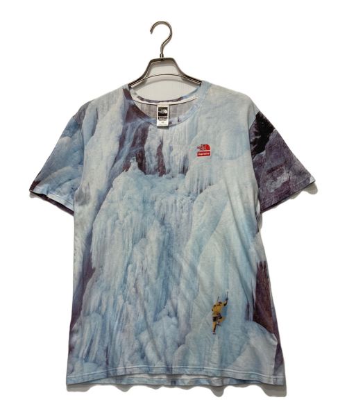 SUPREME（シュプリーム）SUPREME (シュプリーム) THE NORTH FACE (ザ ノース フェイス) 総柄Tシャツ ブルー サイズ:Ｍの古着・服飾アイテム