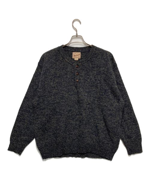 WOOLRICH（ウールリッチ）WOOLRICH (ウールリッチ) ヘンリーネックウールニット グレー サイズ:XLの古着・服飾アイテム