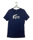 A.P.C.×LACOSTEアーペーセー×ラコステ）の古着「ロゴＴシャツ」｜ネイビー