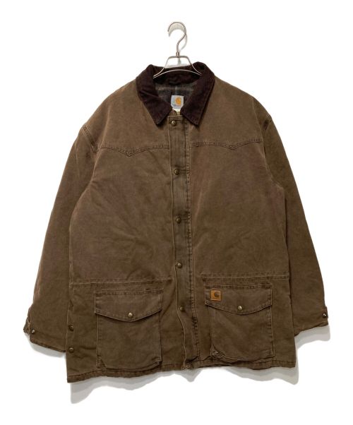 CarHartt（カーハート）CarHartt (カーハート) 裏ブランケットダックジャケット ブラウン サイズ:2XLの古着・服飾アイテム