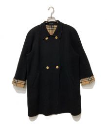 Burberry's（バーバリーズ）の古着「金釦ノヴァチェックダブルコート」｜ブラック