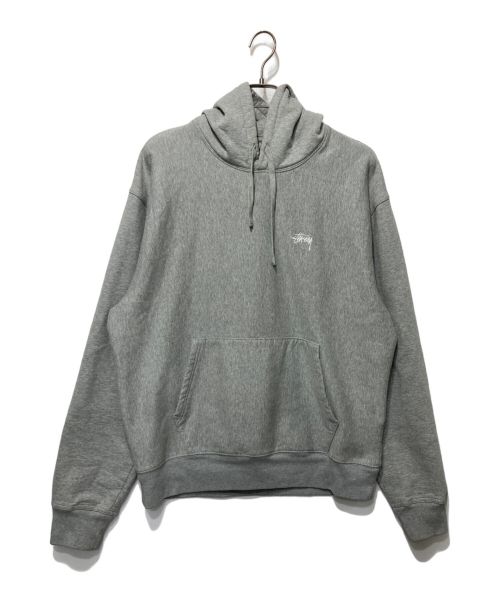 stussy（ステューシー）stussy (ステューシー) ストックロゴフーディー グレー サイズ:XLの古着・服飾アイテム