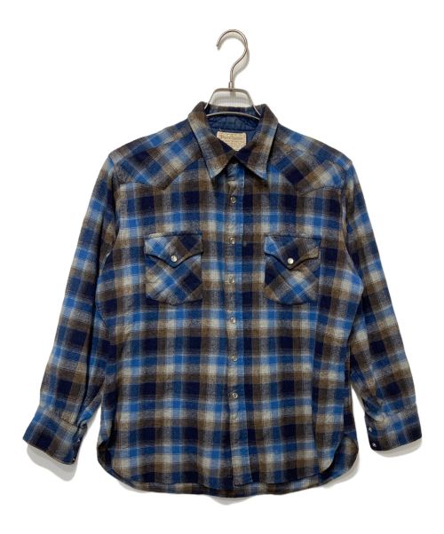 PENDLETON（ペンドルトン）PENDLETON (ペンドルトン) オールドオンブレチェックチェックシャツ ネイビー サイズ:XLの古着・服飾アイテム