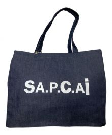 A.P.C.×sacai（アーペーセー×サカイ）の古着「デニムトートバッグ」｜インディゴ