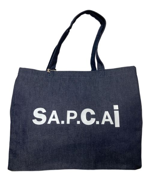 A.P.C.（アーペーセー）A.P.C. (アーペーセー) sacai (サカイ) デニムトートバッグ インディゴの古着・服飾アイテム