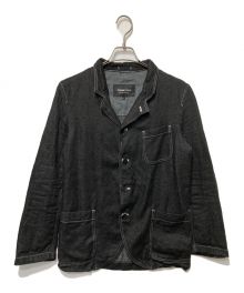 COMME des GARCONS HOMME DEUX（コムデギャルソン オム ドゥ）の古着「製品加工リネンポリジャケット」｜ブラック